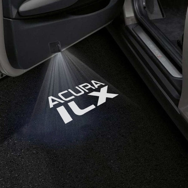 ACURA Acura ILX Door Stick On Puddle Lights Multiple Designs 2013–2022 Acura With ILX Word - 1 Pair 2 Doors