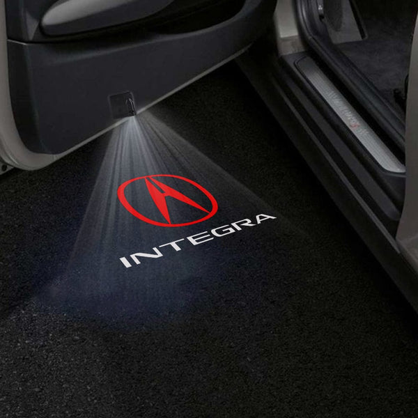 ACURA Acura Integra Door Stick On Puddle Lights Multiple Designs 2023–2025 Acura With Integra Logo 1 - 1 Pair 2 Doors