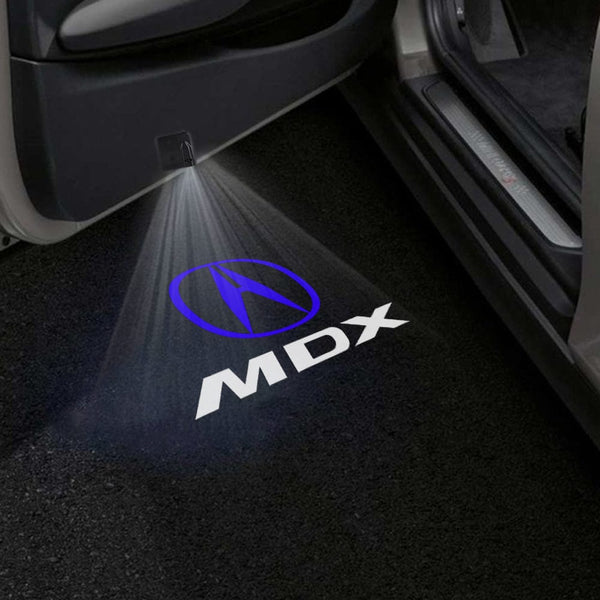 ACURA Acura MDX 1st Gen Door Stick On Puddle Lights Multiple Designs 2001–2006 Acura With MDX Logo 2 - 1 Pair 2 Doors