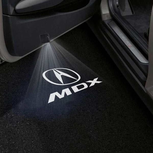 ACURA Acura MDX 1st Gen Door Stick On Puddle Lights Multiple Designs 2001–2006 Acura With MDX Logo 3 - 1 Pair 2 Doors