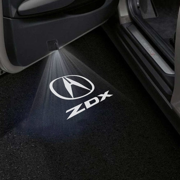ACURA Acura ZDX 2nd Gen Door Stick On Puddle Lights Multiple Designs 2024-2025 Acura With ZDX Logo 3 - 1 Pair 2 Doors