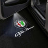 Alfa Romeo Alfa Romeo Universal Door Stick On Puddle Lights Multiple Designs Alfa Romeo Logo 2 - 1 Pair 2 Doors