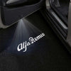 Alfa Romeo Alfa Romeo Universal Door Stick On Puddle Lights Multiple Designs Alfa Romeo Logo 6 - 1 Pair 2 Doors