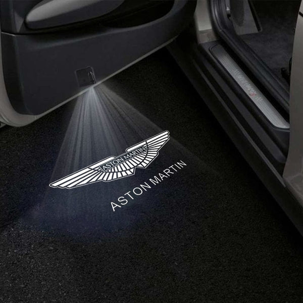 Aston Martin Aston Martin DB12 Door Stick On Puddle Lights Multiple Designs 2024-2025 Aston Martion Logo 1 - 1 Set - 2 Doors