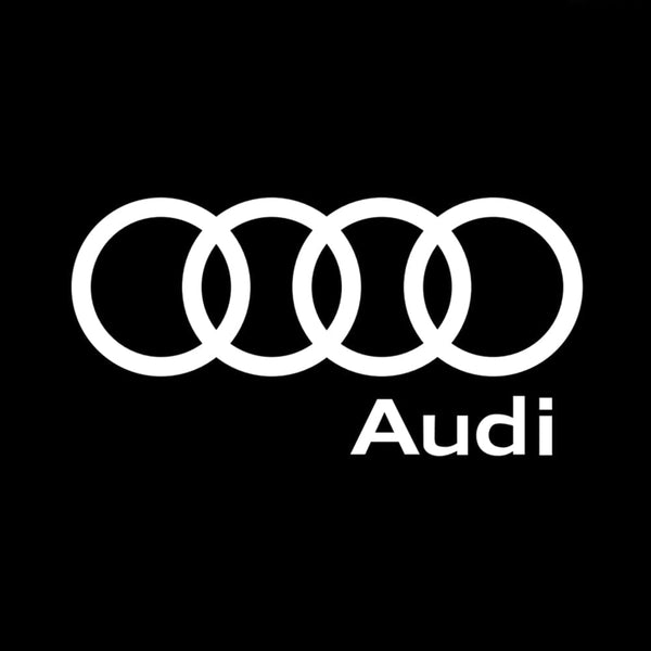 Audi Audi Universal Door Stick On Puddle Lights Multiple Designs Audi Logo 10 - 1 Pair 2 Doors