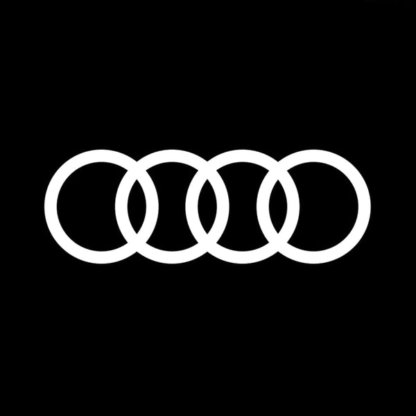 Audi Audi Universal Door Stick On Puddle Lights Multiple Designs Audi Logo 11 - 1 Pair 2 Doors