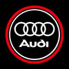 Audi Audi Universal Door Stick On Puddle Lights Multiple Designs Audi Logo 2 - 1 Pair 2 Doors