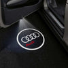 Audi Audi Universal Door Stick On Puddle Lights Multiple Designs Audi Logo 4 - 1 Pair 2 Doors
