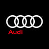Audi Audi Universal Door Stick On Puddle Lights Multiple Designs Audi Logo 9 - 1 Pair 2 Doors