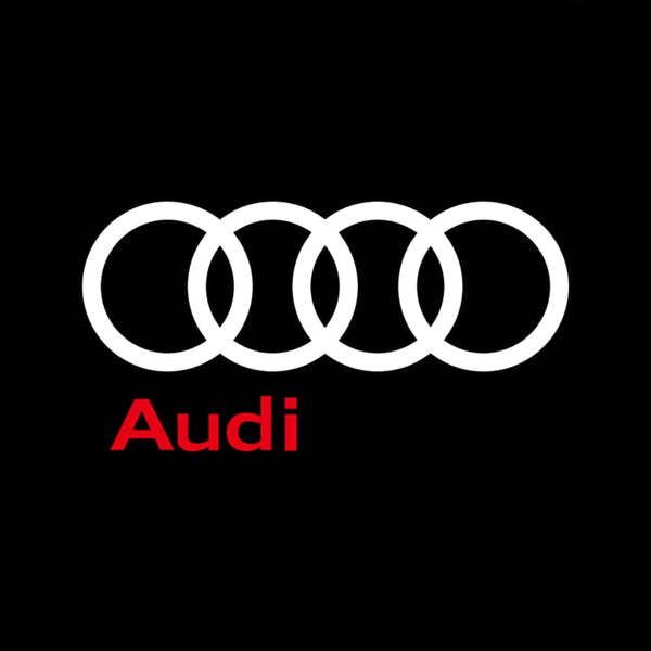 Audi Audi Universal Door Stick On Puddle Lights Multiple Designs Audi Logo 9 - 1 Pair 2 Doors