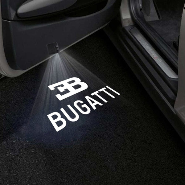 Bugatti Bugatti Divo 1st Gen Door Stick On Puddle Lights Multiple Designs 2019-2021 Bugatti Logo 2 - 1 Set - 2 Doors