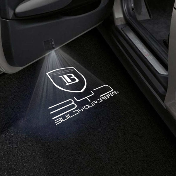 BYD BYD Dolphin Door Stick On Puddle Lights Multiple Designs 2021-2025 BYD Logo 3 - 1 Set - 2 Doors