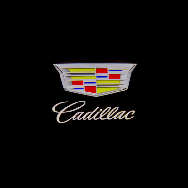 CADILLAC Cadillac Escalade 2nd/3rd Gen Door Stick On Puddle Lights Multiple Designs 2001-2014 Cadillac Logo 4