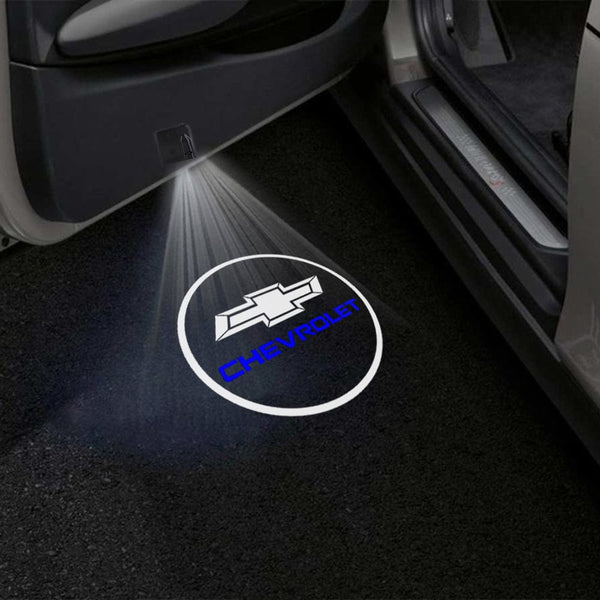 Chevrolet Chevrolet Blazer Door Stick On Puddle Lights Multiple Designs 2018-2025 Chevrolet Logo 2 - 1 Set - 2 Doors