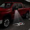 Chevrolet Chevrolet Silverado Premium Side Wing Mirror Puddle Lights Various Designs 2014-2026 Black Widow Edition - 1 Pair 2 Side Mirror Lights