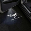 Chevrolet Gobo Puddle Lights Various Designs LED Projectors for Chevrolet Corvette Corvette Circle Logo with Word - 1 Pair 2 Doors