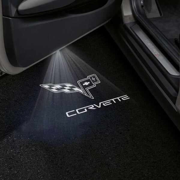Chevrolet Gobo Puddle Lights Various Designs LED Projectors for Chevrolet Corvette Corvette Logo 1 - 1 Pair 2 Doors