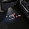 Chevrolet Gobo Puddle Lights Various Designs LED Projectors for Chevrolet Corvette Corvette Racing Logo - 1 Pair 2 Doors