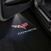 Chevrolet Gobo Puddle Lights Various Designs LED Projectors for Chevrolet Corvette Corvette Red Logo with Word - 1 Pair 2 Doors