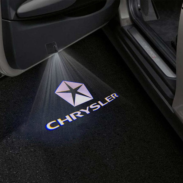 Chrysler CHRYSLER Minivan 5th Gen Door Stick On Puddle Lights Multiple Designs 2008 -2025 CHRYSLER Logo 1 - 1 Set - 2 Doors