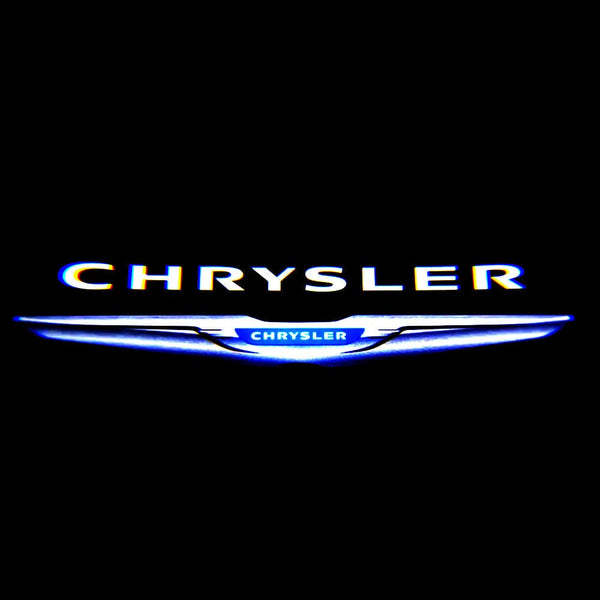 Chrysler CHRYSLER Minivan 5th Gen Door Stick On Puddle Lights Multiple Designs 2008 -2025 CHRYSLER Logo 2 - 1 Set - 2 Doors