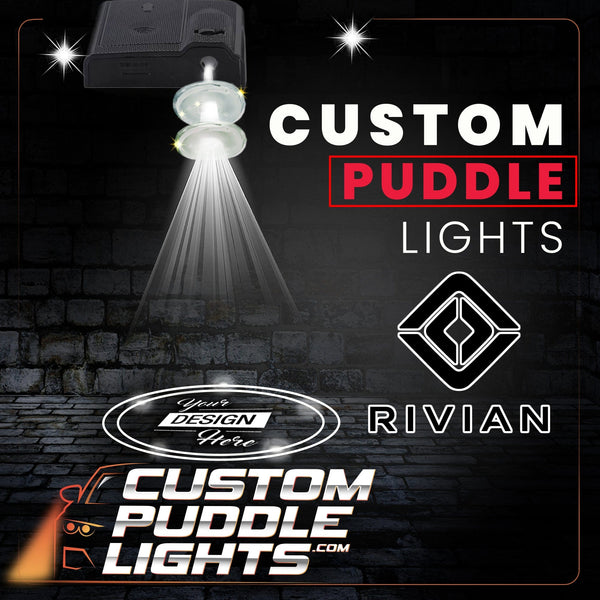 Custom Puddle Lights Custom Door Stick On Projector Puddle Lights for Rivian Custom Design + 1 Set - 2 Doors