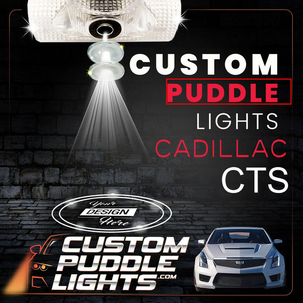 Custom Puddle Lights Custom LED Courtesy Door / Side Mirror Projector Puddle Lights for Cadillac CTS 2008-2013 Custom Design + 1 Pair 2 Doors