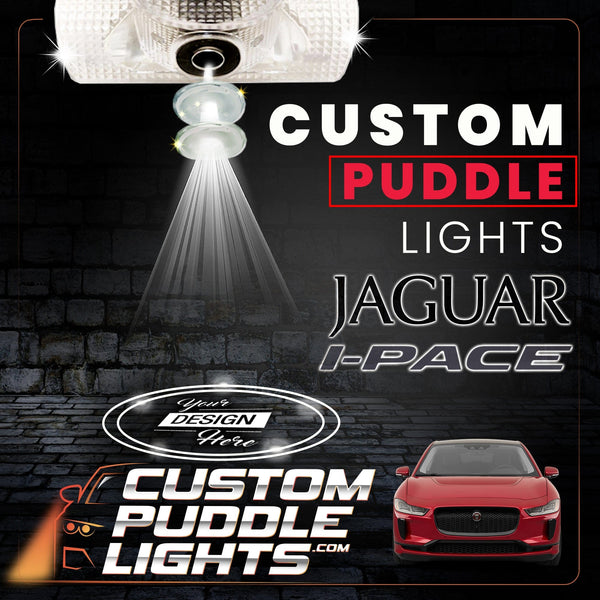 Custom Puddle Lights Custom LED Side Mirror Projector Puddle Approach Lights for Jaguar I-Pace 2018 Custom Design + 1 Pair - 2 Side Mirror Lights