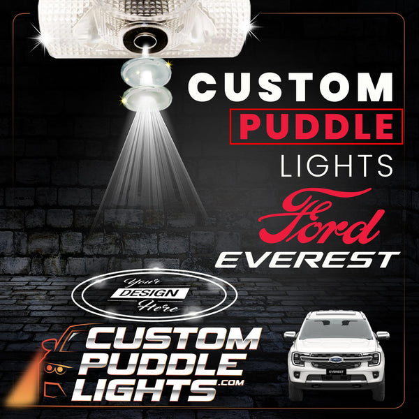 Custom Puddle Lights Custom Side Wing Mirror Projector Puddle Lights for Ford Everest 2016-2022 Custom Design + 1 Pair 2 Doors