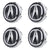 Custom Puddle Lights Premium LED Floating Wheel Logo Center Center Hub Caps Multiple Designs for Acura Acura- Cap Size: 69 mm / White