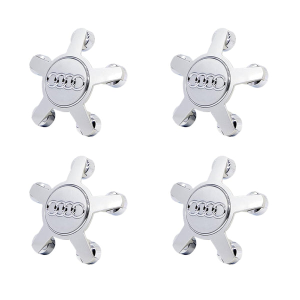 Custom Puddle Lights Premium LED Floating Wheel Logo Hub Caps Multiple Design for Audi Audi Five Claws / White / 60mm