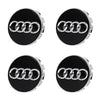 Custom Puddle Lights Premium LED Floating Wheel Logo Hub Caps Multiple Design for Audi Audi Ring Logo Black / White / 60mm