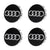 Custom Puddle Lights Premium LED Floating Wheel Logo Hub Caps Multiple Design for Audi Audi Ring Logo Black / White / 60mm