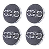Custom Puddle Lights Premium LED Floating Wheel Logo Hub Caps Multiple Design for Audi Audi Ring Logo Gray / White / 60mm