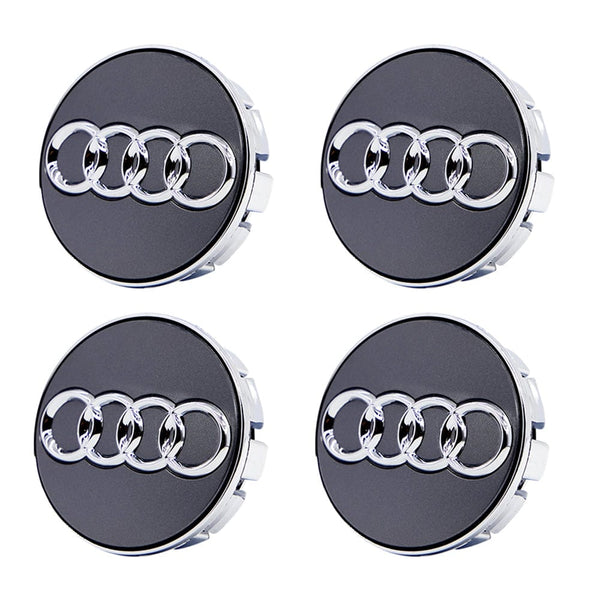Custom Puddle Lights Premium LED Floating Wheel Logo Hub Caps Multiple Design for Audi Audi Ring Logo Gray / White / 60mm