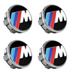 Custom Puddle LightsPremium LED Floating Wheel Logo Hub Caps Multiple Design for BMW M Logo / White / 56mm
