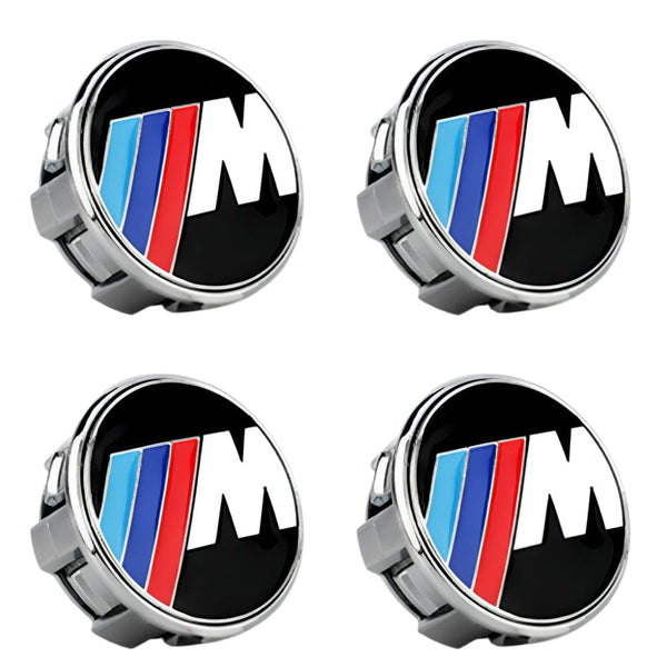 Custom Puddle LightsPremium LED Floating Wheel Logo Hub Caps Multiple Design for BMW M Logo / White / 56mm