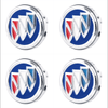Custom Puddle Lights Premium LED Floating Wheel Logo Hub Caps Multiple Design for Buick Big Buick BlueLogo / White / 66 mm