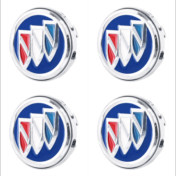 Custom Puddle Lights Premium LED Floating Wheel Logo Hub Caps Multiple Design for Buick Big Buick BlueLogo / White / 66 mm