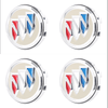 Custom Puddle Lights Premium LED Floating Wheel Logo Hub Caps Multiple Design for Buick Big Buick White Logo / White / 66 mm