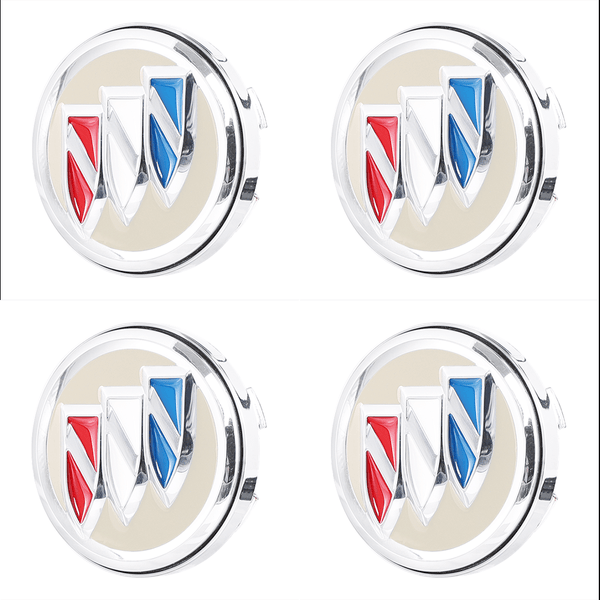 Custom Puddle Lights Premium LED Floating Wheel Logo Hub Caps Multiple Design for Buick Big Buick White Logo / White / 66 mm