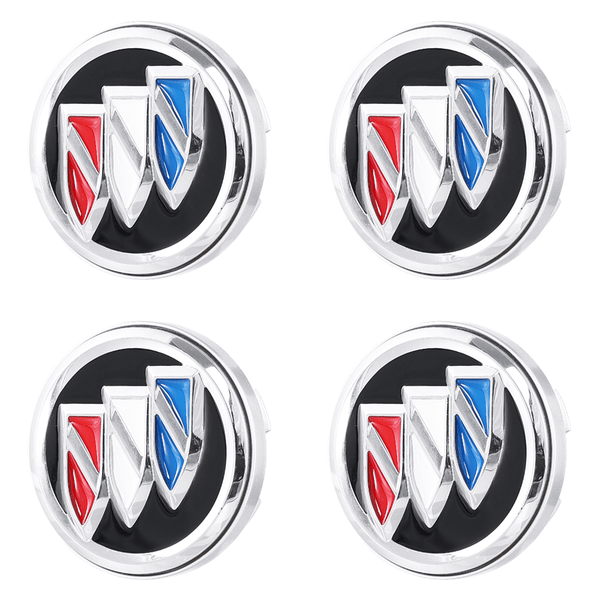 Custom Puddle Lights Premium LED Floating Wheel Logo Hub Caps Multiple Design for Buick Small Buick Black Logo / White / 66 mm