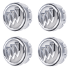 Custom Puddle Lights Premium LED Floating Wheel Logo Hub Caps Multiple Design for Buick Small Buick Silver Logo / White / 66 mm
