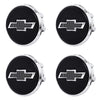 Custom Puddle Lights Premium LED Floating Wheel Logo Hub Caps Multiple Design for Chevrolet Chevrolet Black Logo / White / 54 mm
