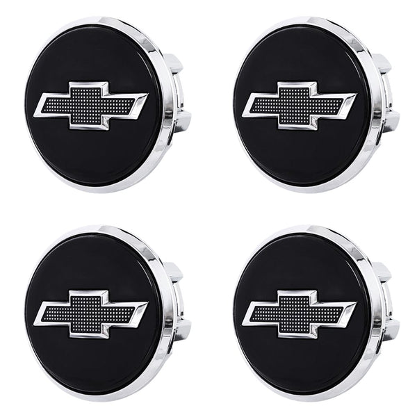 Custom Puddle Lights Premium LED Floating Wheel Logo Hub Caps Multiple Design for Chevrolet Chevrolet Black Logo / White / 54 mm