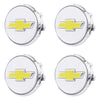 Custom Puddle Lights Premium LED Floating Wheel Logo Hub Caps Multiple Design for Chevrolet Chevrolet Silver Logo / White / 54 mm