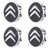 Custom Puddle Lights Premium LED Floating Wheel Logo Hub Caps Multiple Design for Citroen Citroen / White / 59 mm