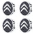 Custom Puddle Lights Premium LED Floating Wheel Logo Hub Caps Multiple Design for Citroen Citroen / White / 59 mm