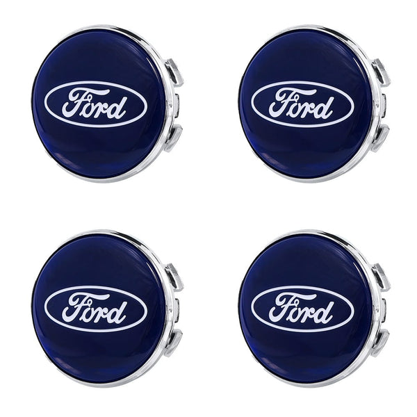 Custom Puddle Lights Premium LED Floating Wheel Logo Hub Caps Multiple Design for Ford FORD BlueLogo / White / 54 mm