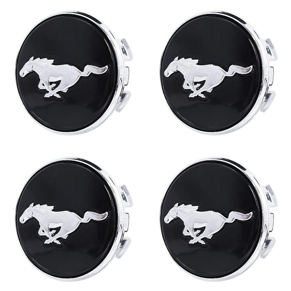 Custom Puddle Lights Premium LED Floating Wheel Logo Hub Caps Multiple Design for Ford FORD Mustang / White / 54 mm